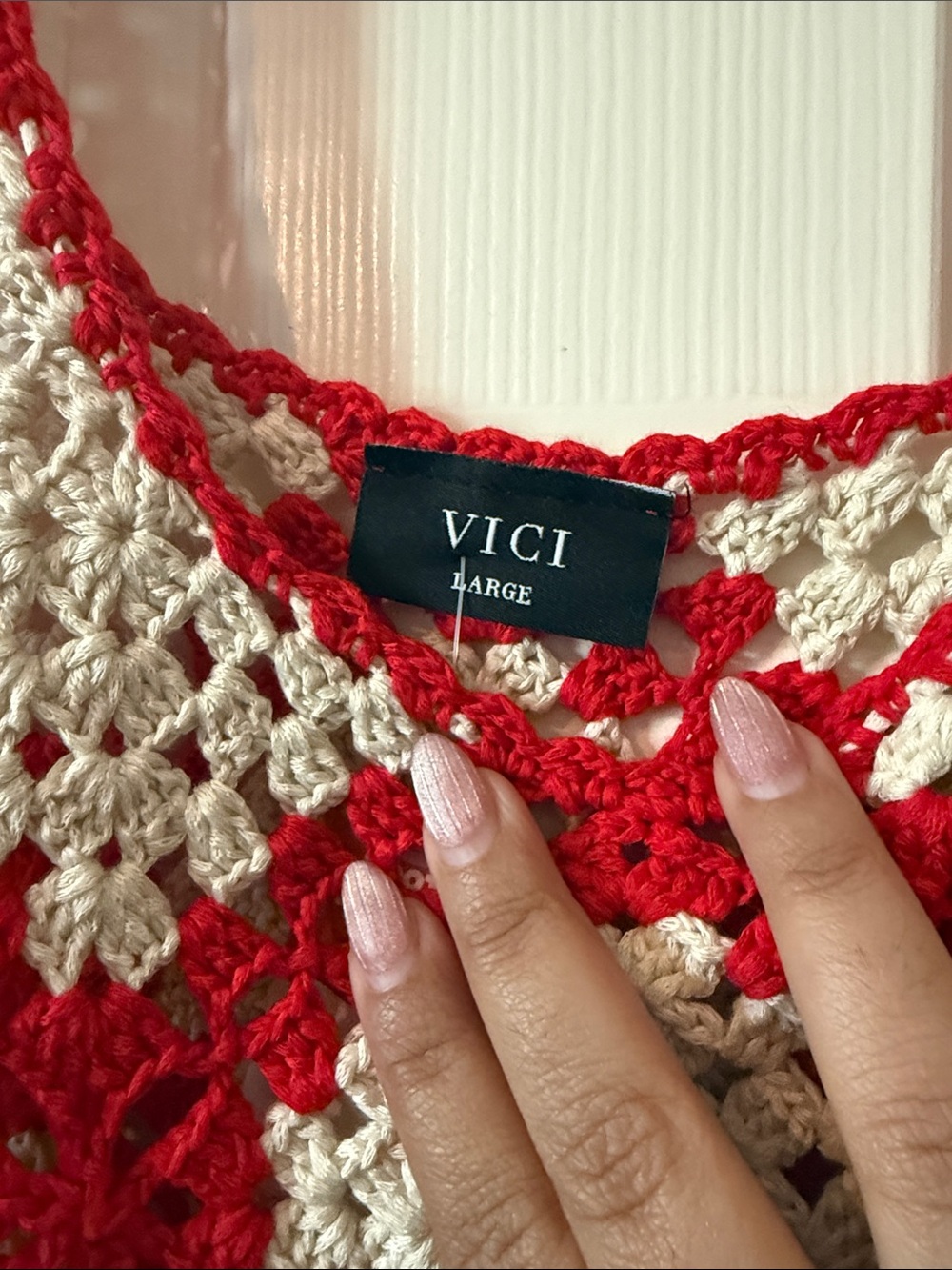 Vici Sweet Getaway Crochet Mini Dress - Picture 3 of 3